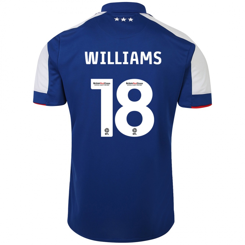 Mann Brandon Williams #18 Blå Hjemmetrøye Drakt Trøye 2023/24 Skjorter T-Skjorte