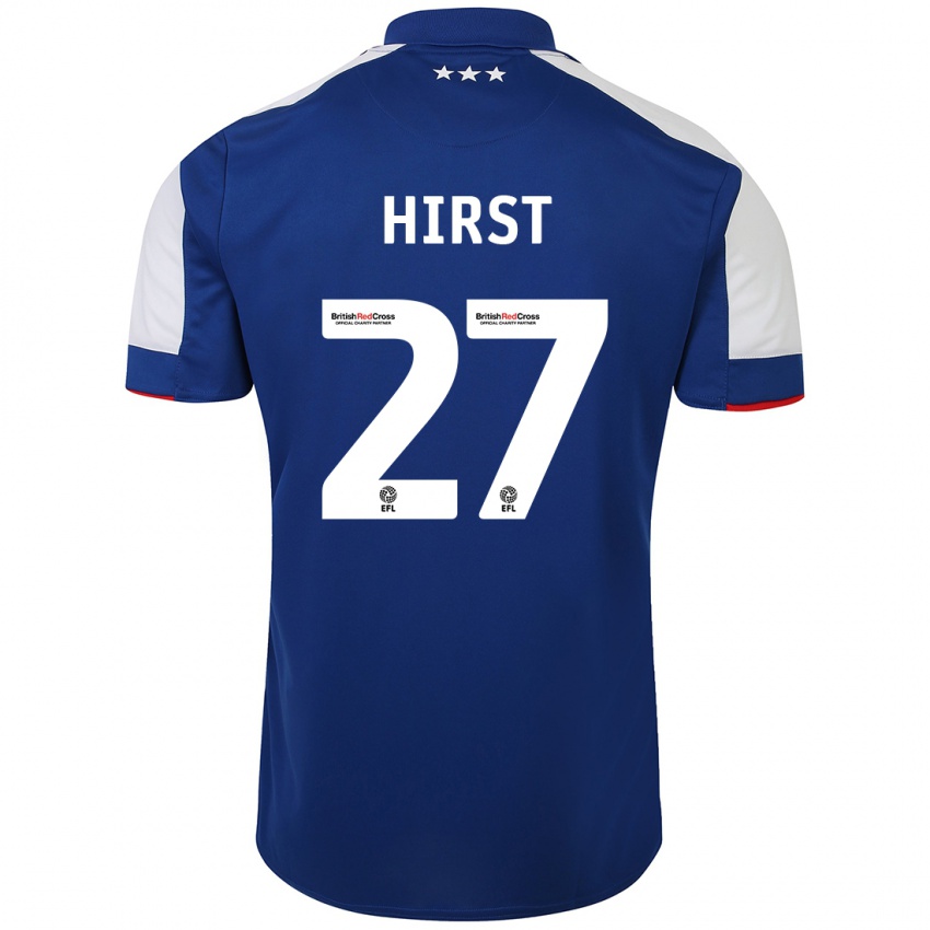 Mann George Hirst #27 Blå Hjemmetrøye Drakt Trøye 2023/24 Skjorter T-Skjorte