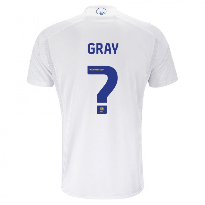 Mann Harry Gray #0 Hvit Hjemmetrøye Drakt Trøye 2023/24 Skjorter T-Skjorte