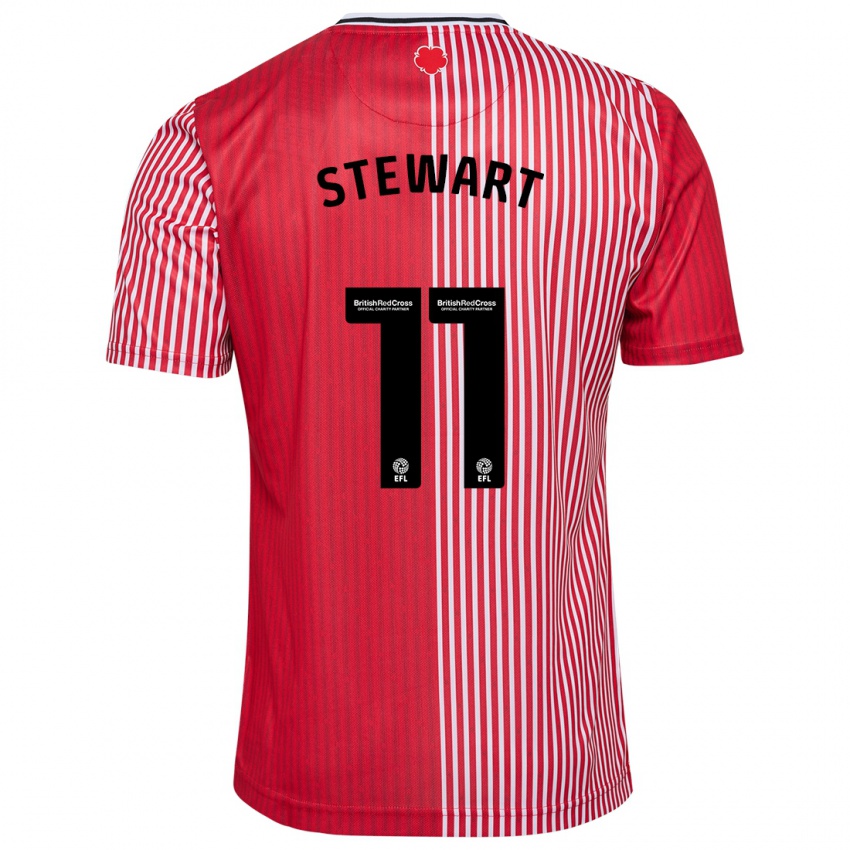 Mann Ross Stewart #11 Rød Hjemmetrøye Drakt Trøye 2023/24 Skjorter T-Skjorte