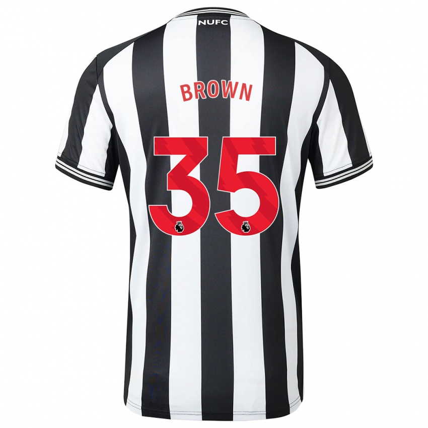 Mann Will Brown #35 Svart Hvit Hjemmetrøye Drakt Trøye 2023/24 Skjorter T-Skjorte