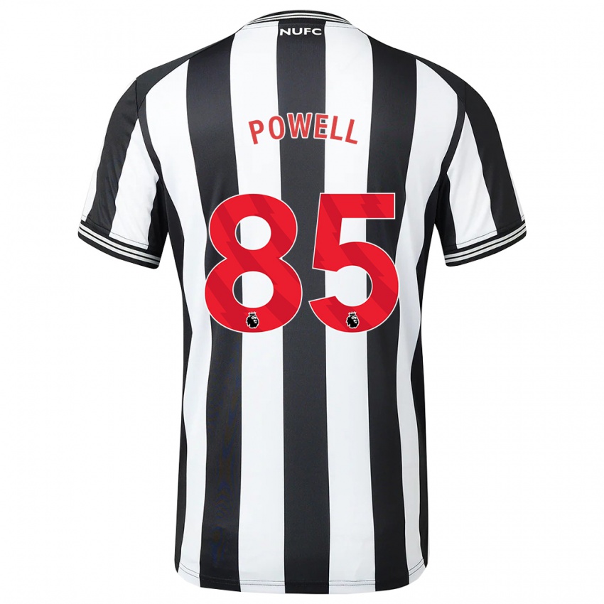 Mann Rory Powell #85 Svart Hvit Hjemmetrøye Drakt Trøye 2023/24 Skjorter T-Skjorte
