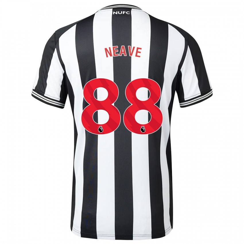 Mann Sean Neave #88 Svart Hvit Hjemmetrøye Drakt Trøye 2023/24 Skjorter T-Skjorte