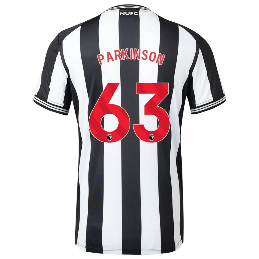 Mann Ben Parkinson #63 Svart Hvit Hjemmetrøye Drakt Trøye 2023/24 Skjorter T-Skjorte
