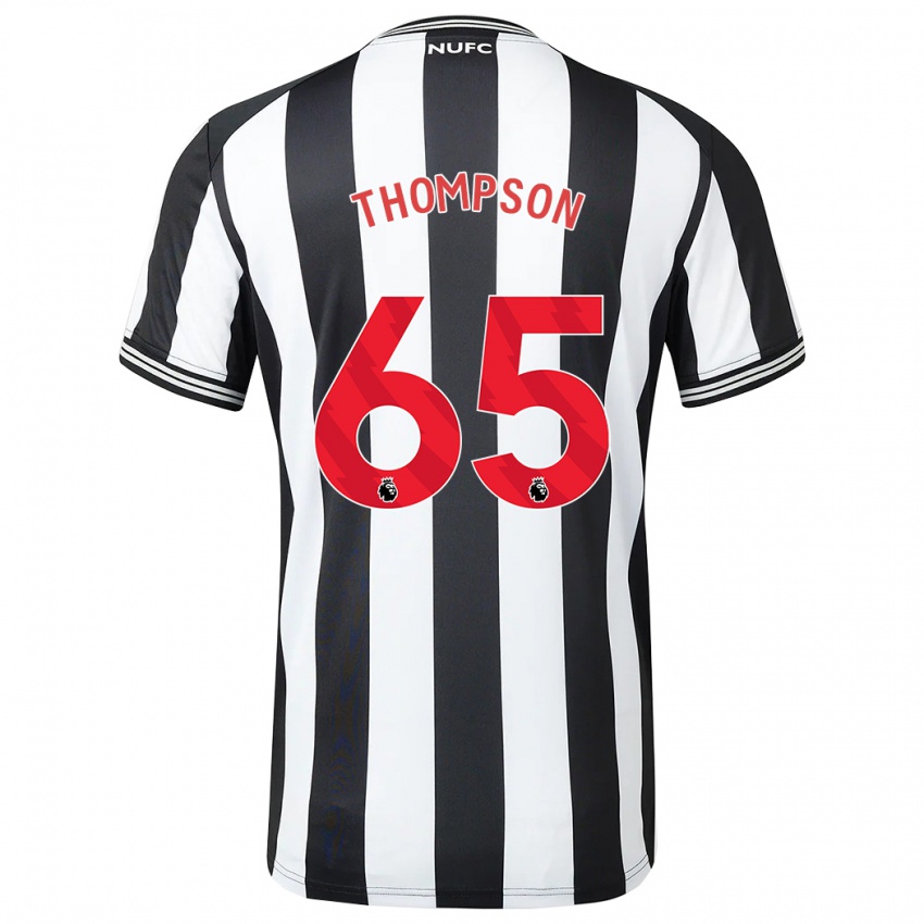 Mann Ciaran Thompson #65 Svart Hvit Hjemmetrøye Drakt Trøye 2023/24 Skjorter T-Skjorte