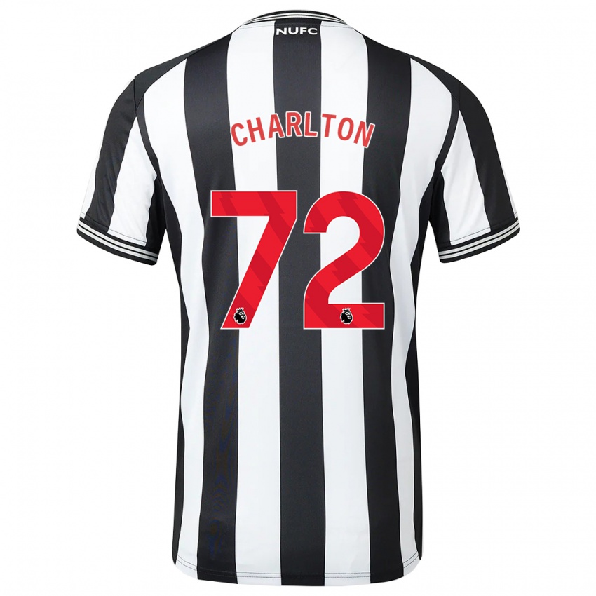 Mann Dylan Charlton #72 Svart Hvit Hjemmetrøye Drakt Trøye 2023/24 Skjorter T-Skjorte