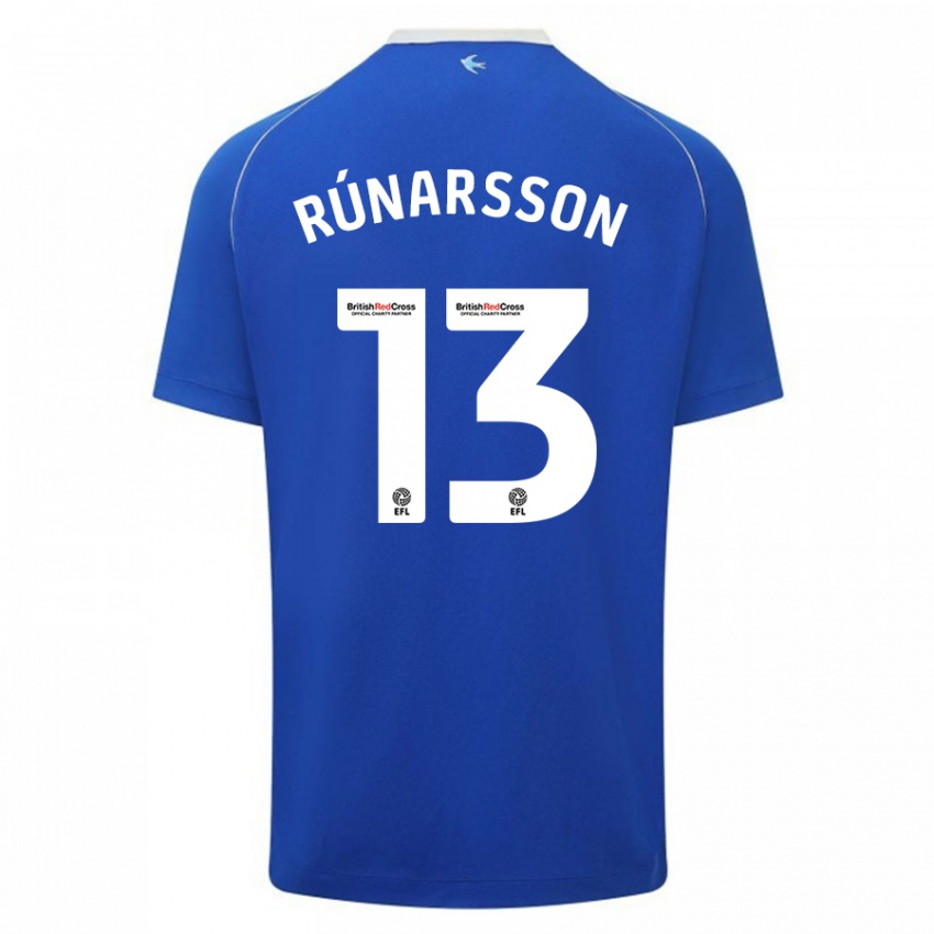 Mann Runar Alex Runarsson #13 Blå Hjemmetrøye Drakt Trøye 2023/24 Skjorter T-Skjorte