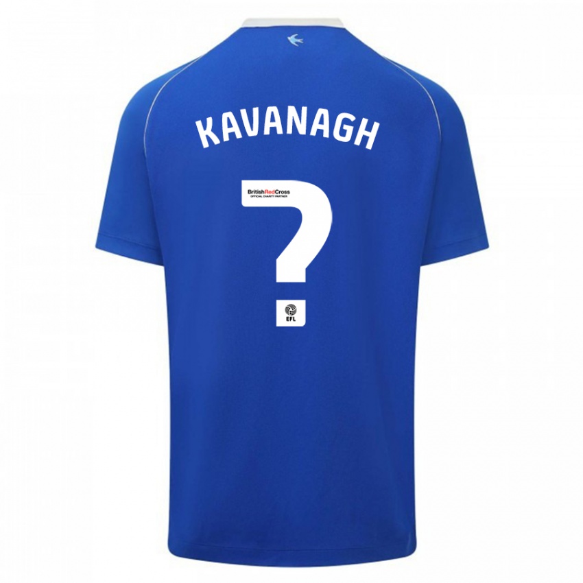 Mann Ryan Kavanagh #0 Blå Hjemmetrøye Drakt Trøye 2023/24 Skjorter T-Skjorte