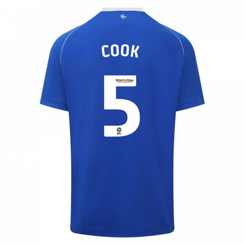 Mann Freddie Cook #5 Blå Hjemmetrøye Drakt Trøye 2023/24 Skjorter T-Skjorte