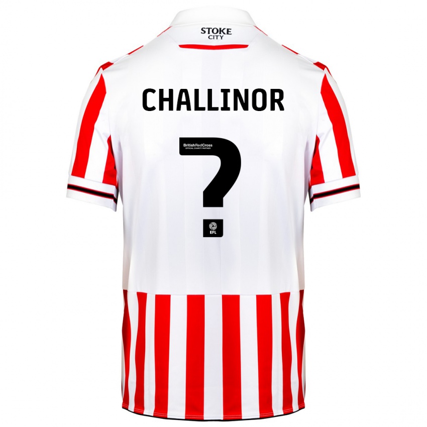 Mann Oliver Challinor #0 Rød Hvit Hjemmetrøye Drakt Trøye 2023/24 Skjorter T-Skjorte