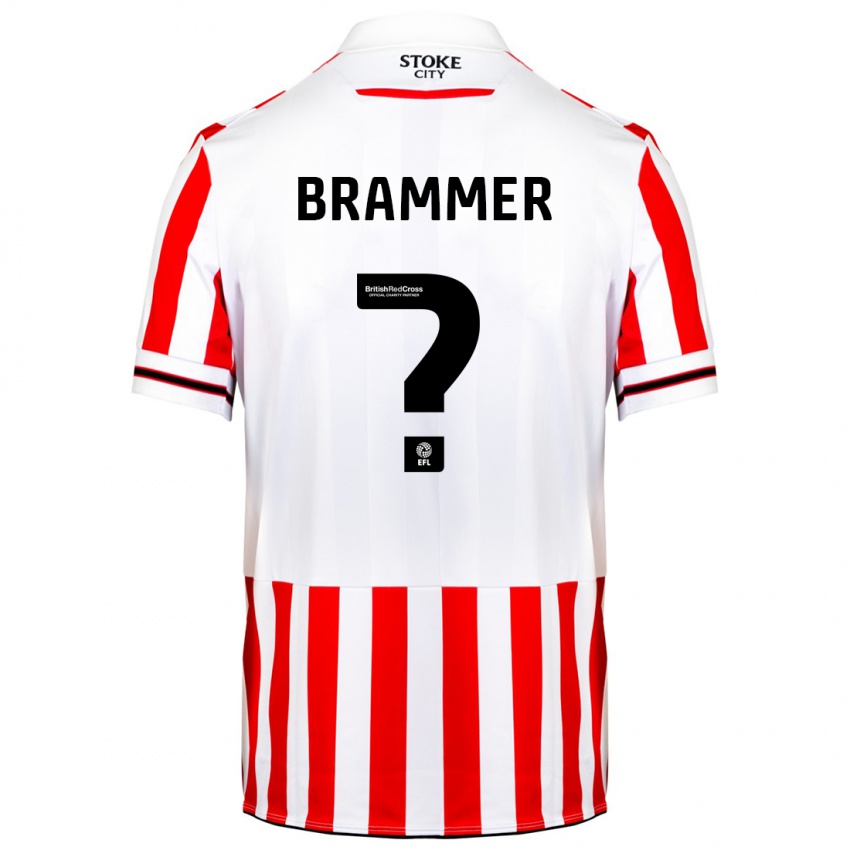 Mann Ruben Brammer #0 Rød Hvit Hjemmetrøye Drakt Trøye 2023/24 Skjorter T-Skjorte