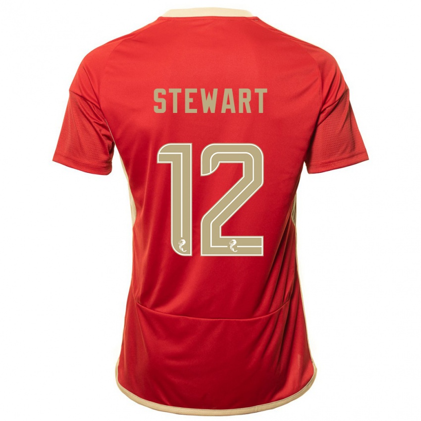 Mann Hannah Stewart #12 Rød Hjemmetrøye Drakt Trøye 2023/24 Skjorter T-Skjorte