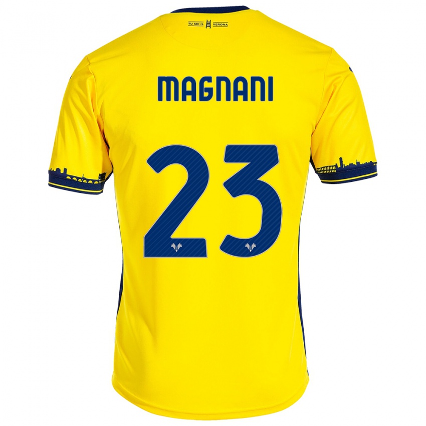 Mann Giangiacomo Magnani #23 Gul Bortetrøye Drakt Trøye 2023/24 Skjorter T-Skjorte