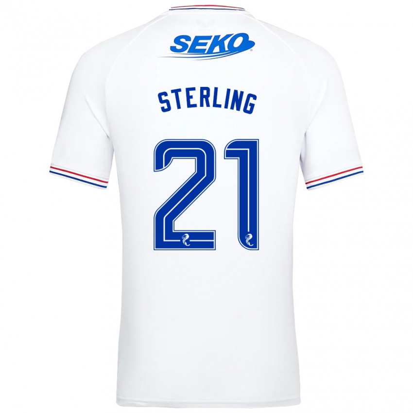 Mann Dujon Sterling #21 Hvit Bortetrøye Drakt Trøye 2023/24 Skjorter T-Skjorte