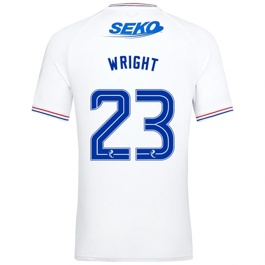 Mann Scott Wright #23 Hvit Bortetrøye Drakt Trøye 2023/24 Skjorter T-Skjorte