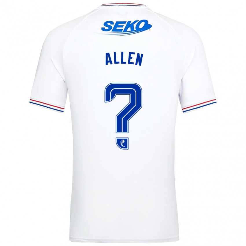 Mann Greig Allen #0 Hvit Bortetrøye Drakt Trøye 2023/24 Skjorter T-Skjorte