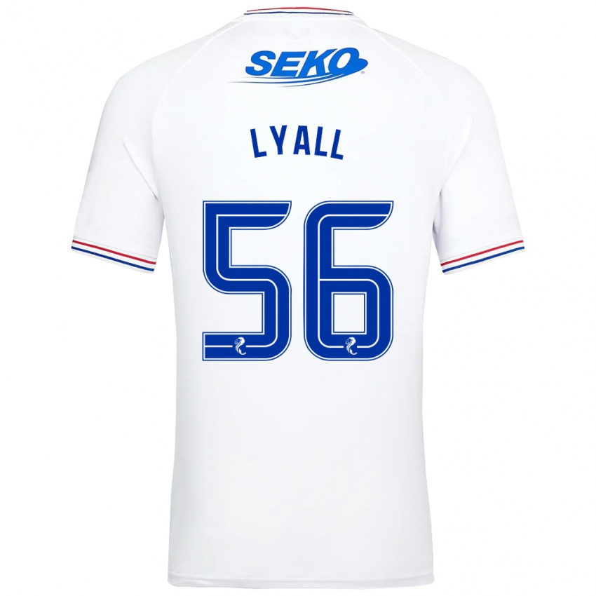 Mann Arron Lyall #56 Hvit Bortetrøye Drakt Trøye 2023/24 Skjorter T-Skjorte