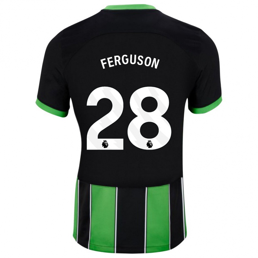 Mann Evan Ferguson #28 Svart Grønn Bortetrøye Drakt Trøye 2023/24 Skjorter T-Skjorte