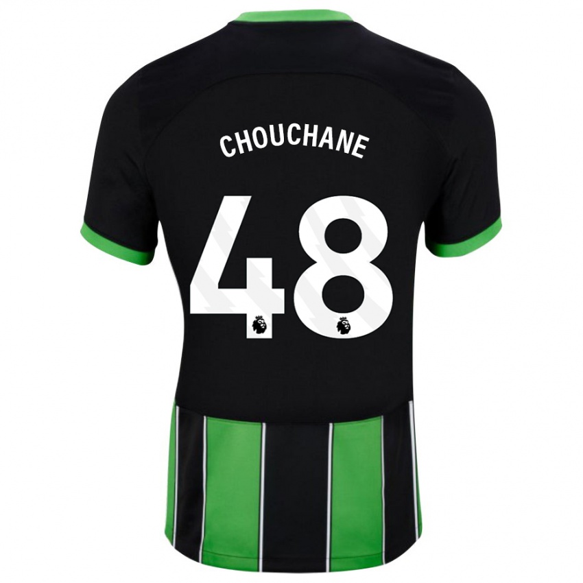 Mann Samy Chouchane #48 Svart Grønn Bortetrøye Drakt Trøye 2023/24 Skjorter T-Skjorte