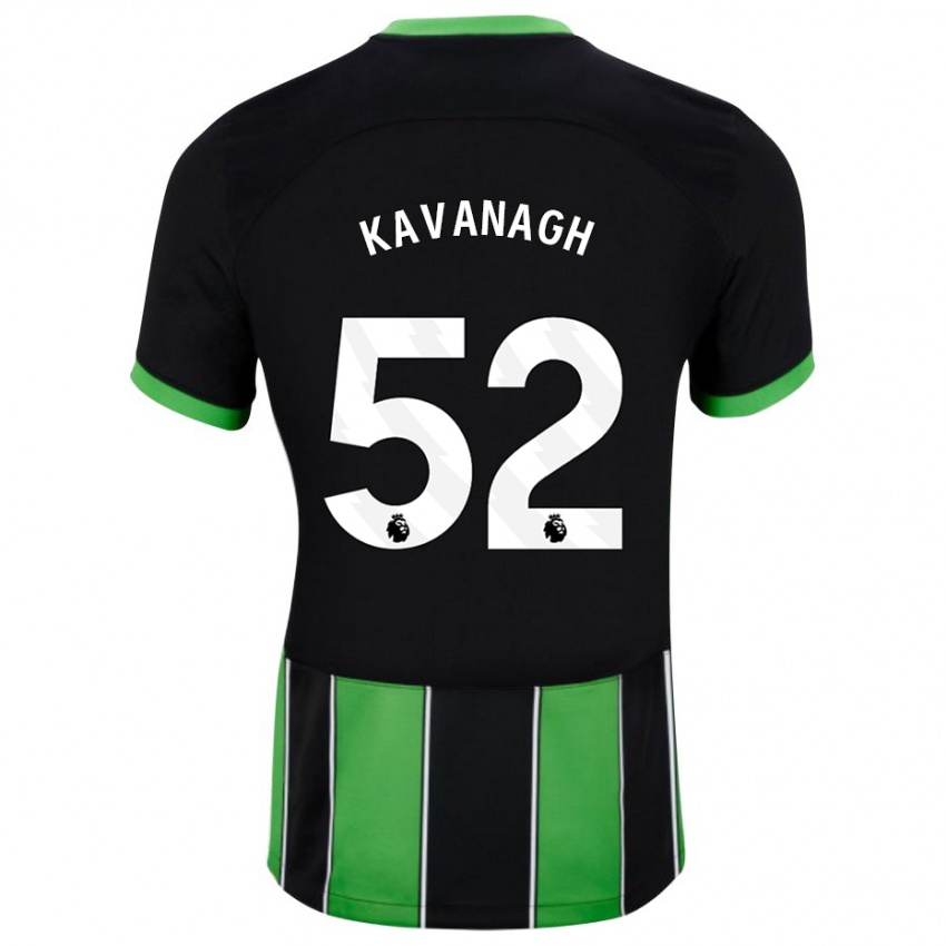Mann Leigh Kavanagh #52 Svart Grønn Bortetrøye Drakt Trøye 2023/24 Skjorter T-Skjorte