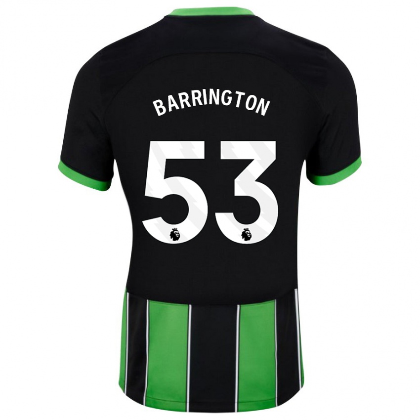 Mann Luca Barrington #53 Svart Grønn Bortetrøye Drakt Trøye 2023/24 Skjorter T-Skjorte
