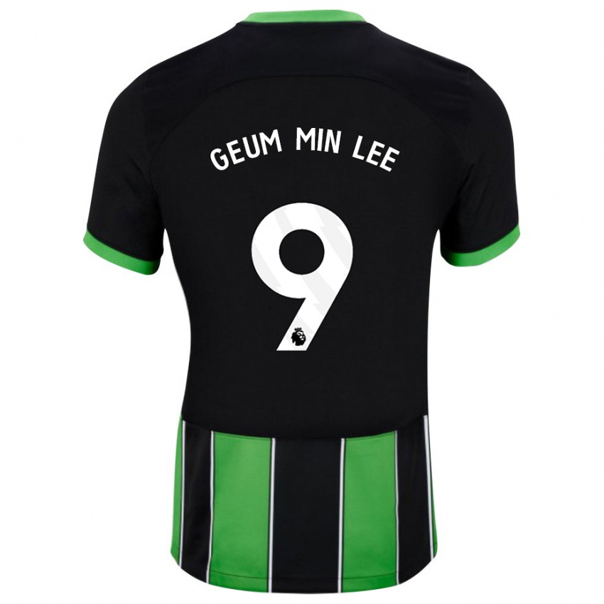 Mann Lee Geum-Min #9 Svart Grønn Bortetrøye Drakt Trøye 2023/24 Skjorter T-Skjorte