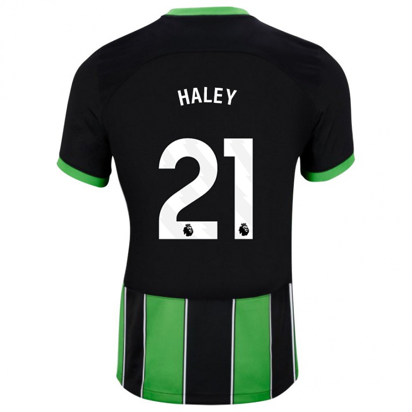 Mann Madison Haley #21 Svart Grønn Bortetrøye Drakt Trøye 2023/24 Skjorter T-Skjorte