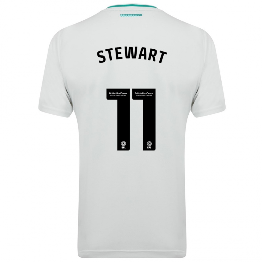 Mann Ross Stewart #11 Hvit Bortetrøye Drakt Trøye 2023/24 Skjorter T-Skjorte
