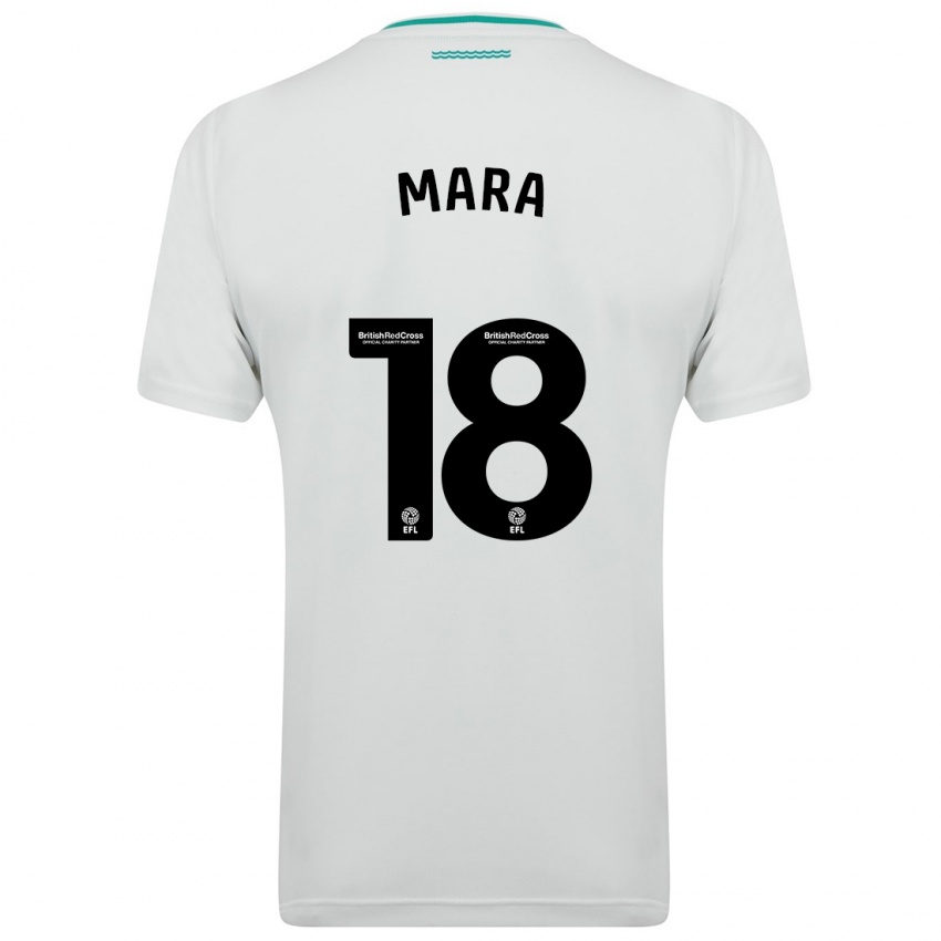 Mann Sékou Mara #18 Hvit Bortetrøye Drakt Trøye 2023/24 Skjorter T-Skjorte