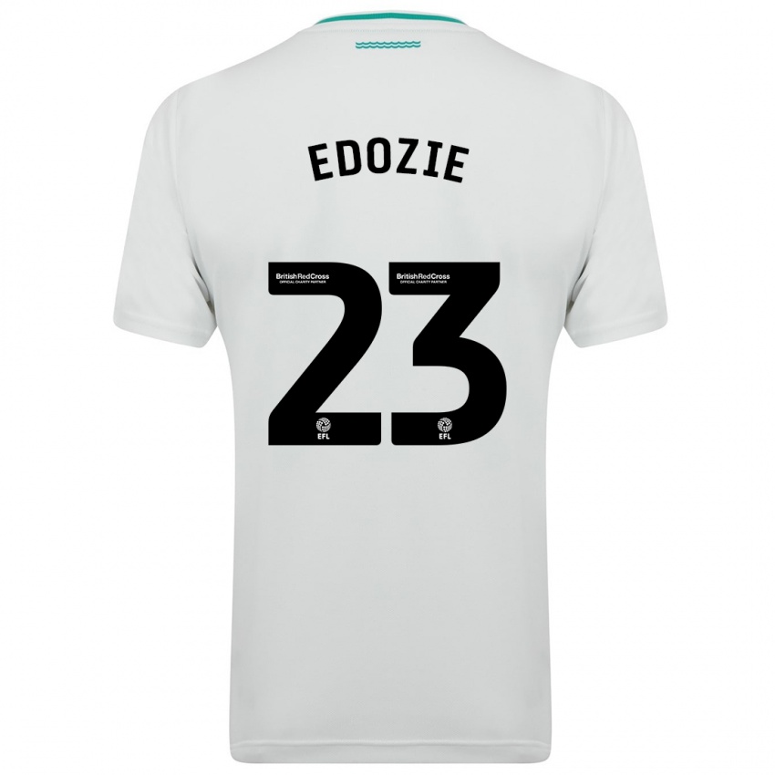Mann Samuel Edozie #23 Hvit Bortetrøye Drakt Trøye 2023/24 Skjorter T-Skjorte