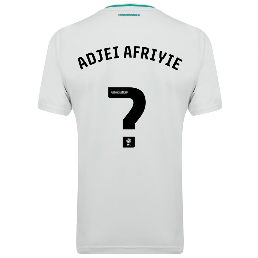 Mann Hansel Adjei-Afriyie #0 Hvit Bortetrøye Drakt Trøye 2023/24 Skjorter T-Skjorte