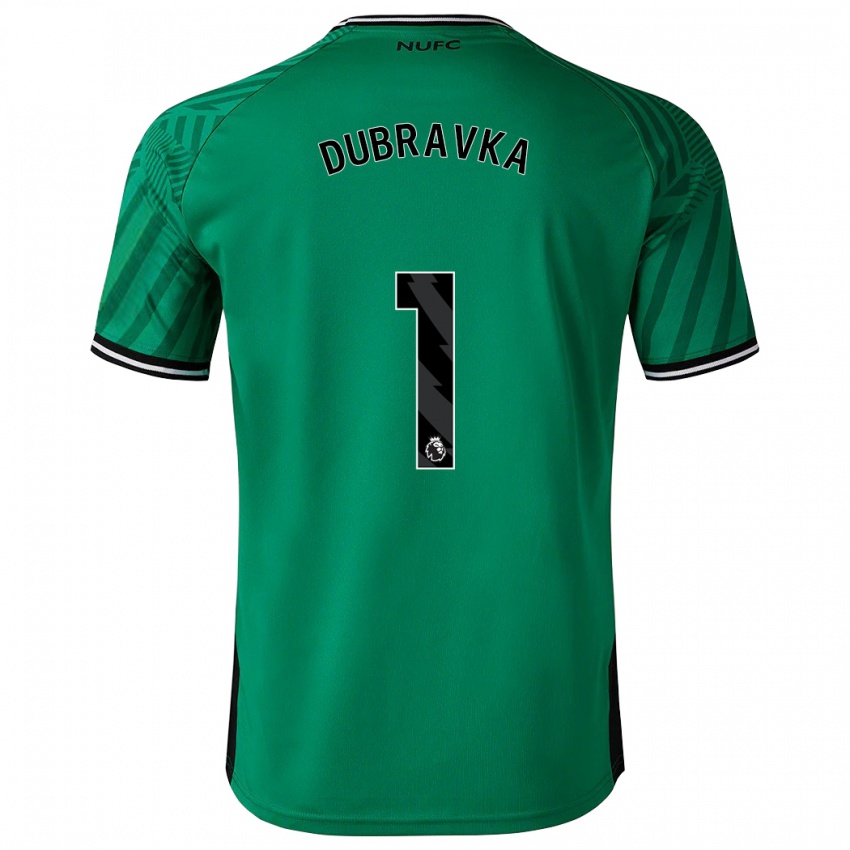 Mann Martin Dubravka #1 Grønn Bortetrøye Drakt Trøye 2023/24 Skjorter T-Skjorte
