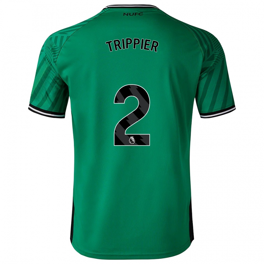 Mann Kieran Trippier #2 Grønn Bortetrøye Drakt Trøye 2023/24 Skjorter T-Skjorte