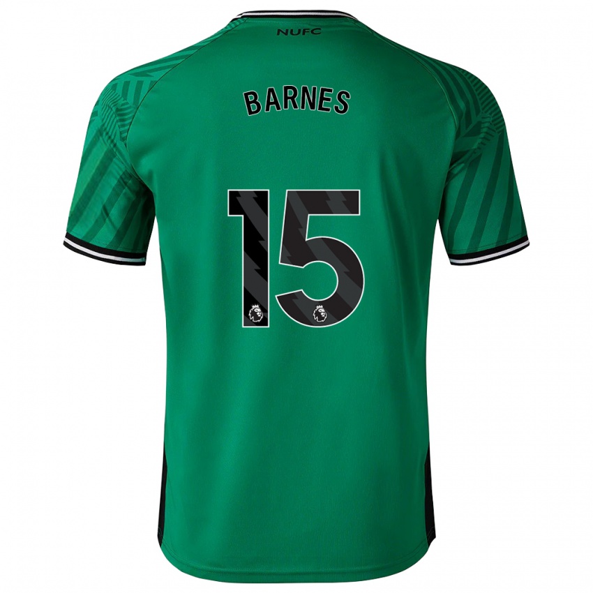 Mann Harvey Barnes #15 Grønn Bortetrøye Drakt Trøye 2023/24 Skjorter T-Skjorte