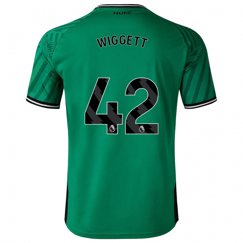 Mann Charlie Wiggett #42 Grønn Bortetrøye Drakt Trøye 2023/24 Skjorter T-Skjorte