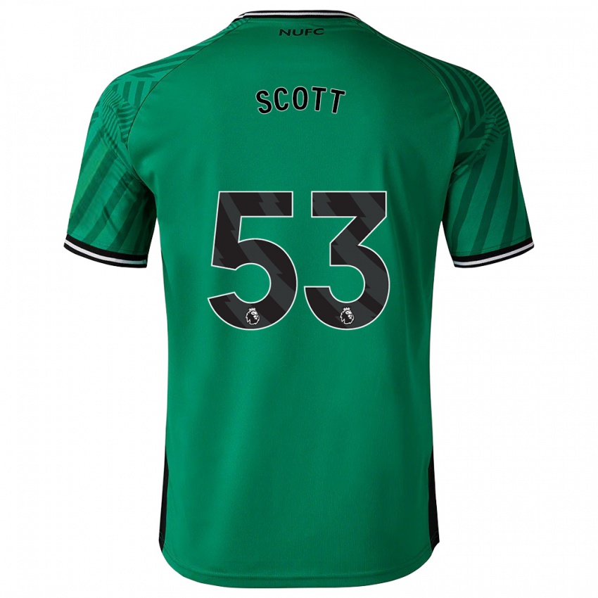 Mann Joshua Scott #53 Grønn Bortetrøye Drakt Trøye 2023/24 Skjorter T-Skjorte