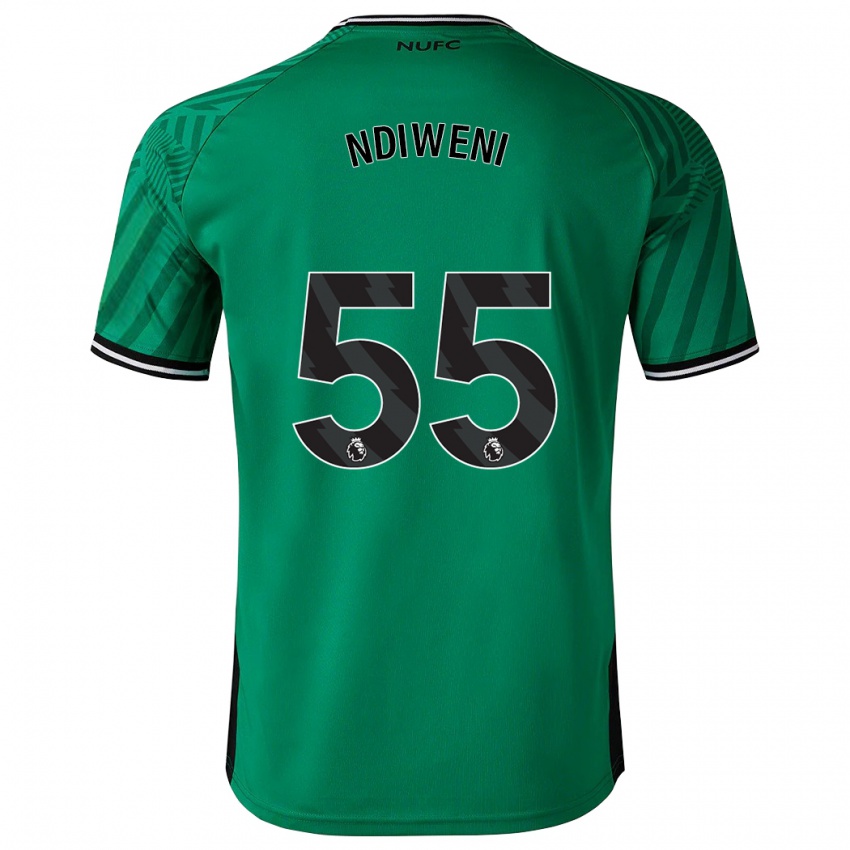 Mann Michael Ndiweni #55 Grønn Bortetrøye Drakt Trøye 2023/24 Skjorter T-Skjorte