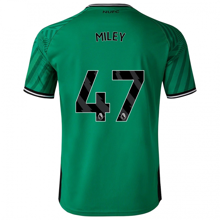 Mann Jamie Miley #47 Grønn Bortetrøye Drakt Trøye 2023/24 Skjorter T-Skjorte