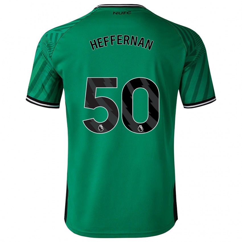 Mann Cathal Heffernan #50 Grønn Bortetrøye Drakt Trøye 2023/24 Skjorter T-Skjorte