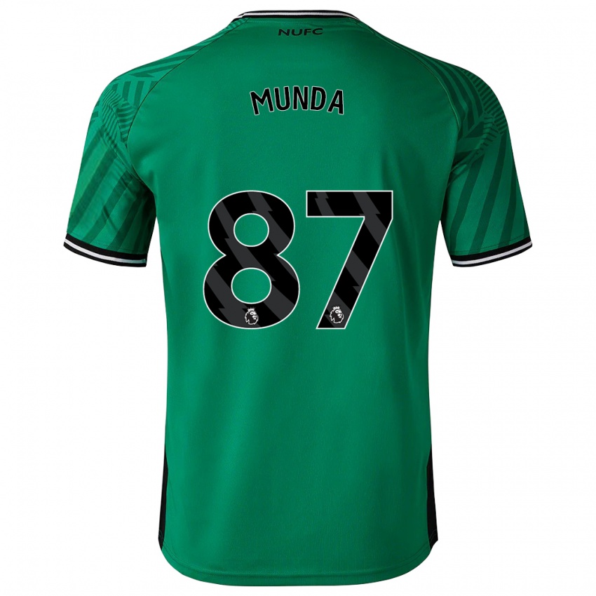 Mann Anthony Munda #87 Grønn Bortetrøye Drakt Trøye 2023/24 Skjorter T-Skjorte