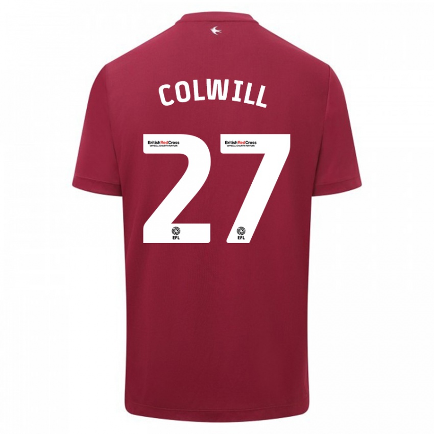 Mann Rubin Colwill #27 Rød Bortetrøye Drakt Trøye 2023/24 Skjorter T-Skjorte