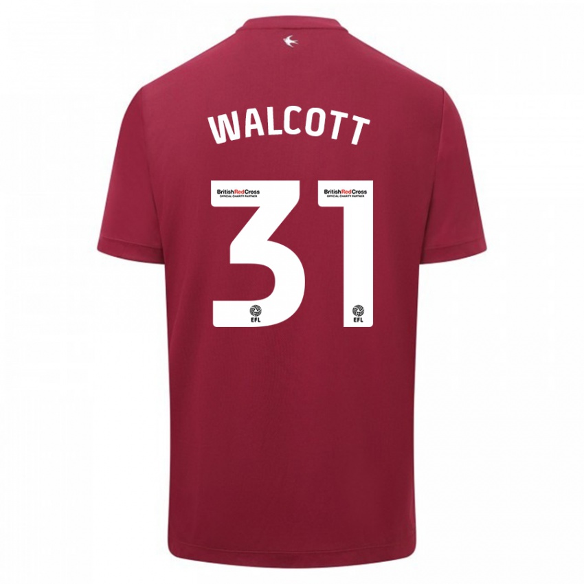 Mann Malachi Fagan Walcott #31 Rød Bortetrøye Drakt Trøye 2023/24 Skjorter T-Skjorte