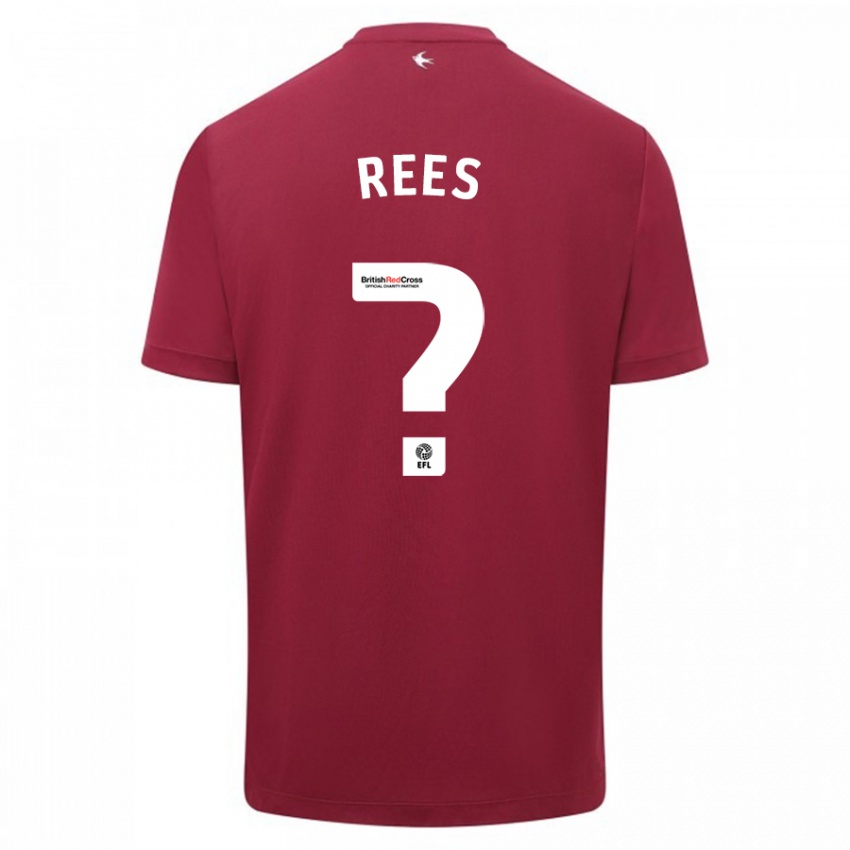 Mann Joe Rees #0 Rød Bortetrøye Drakt Trøye 2023/24 Skjorter T-Skjorte