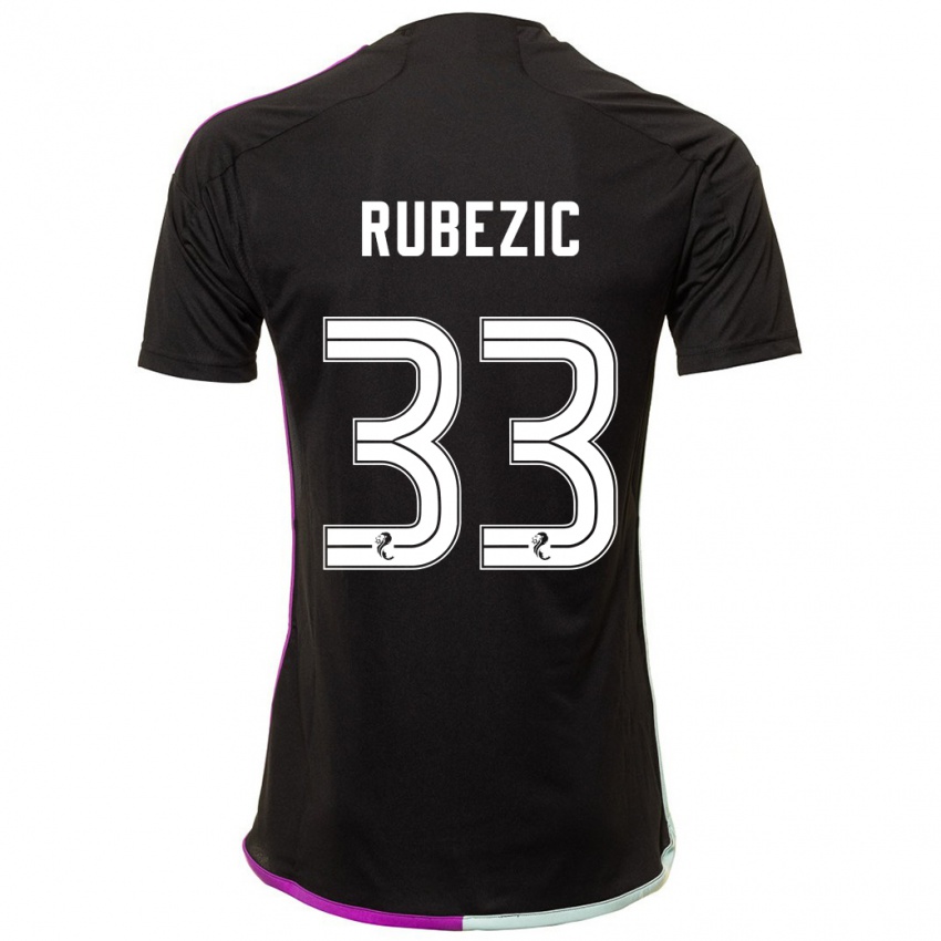 Mann Slobodan Rubezic #33 Svart Bortetrøye Drakt Trøye 2023/24 Skjorter T-Skjorte