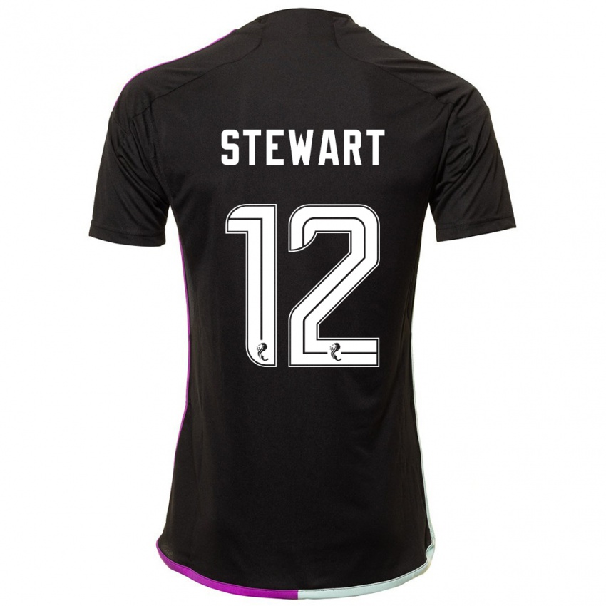 Mann Hannah Stewart #12 Svart Bortetrøye Drakt Trøye 2023/24 Skjorter T-Skjorte