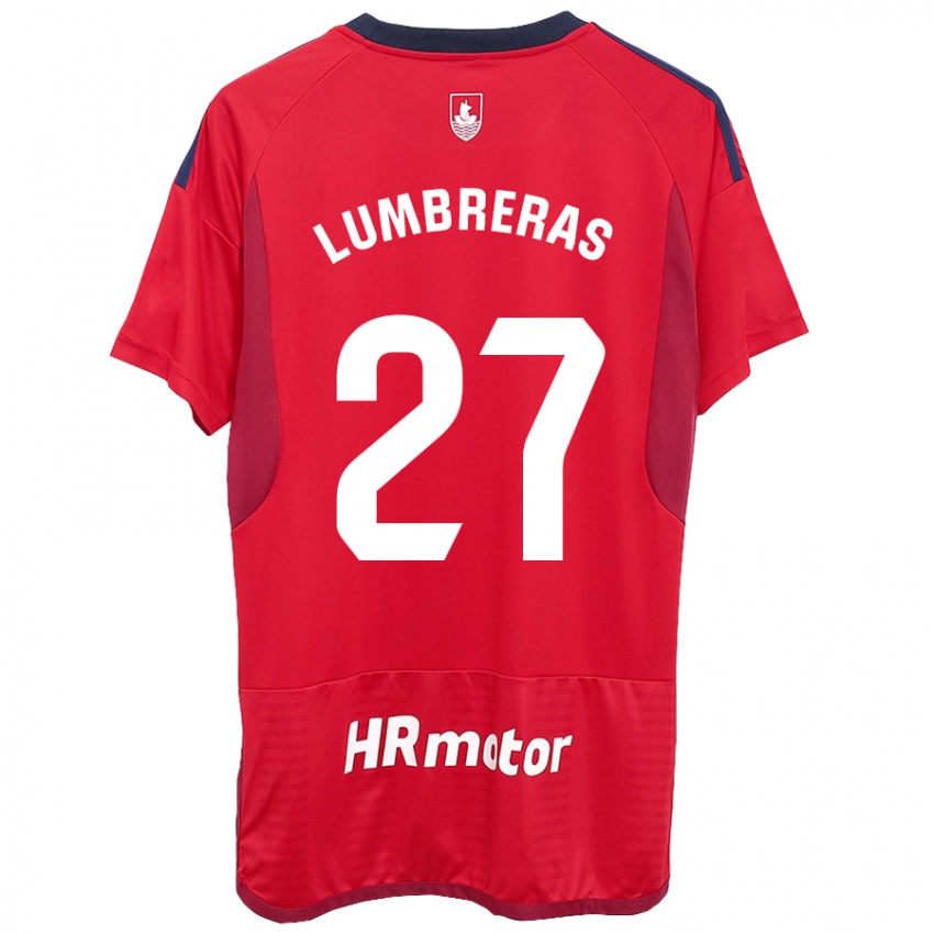 Dame Carlos Lumbreras #27 Rød Hjemmetrøye Drakt Trøye 2023/24 Skjorter T-Skjorte