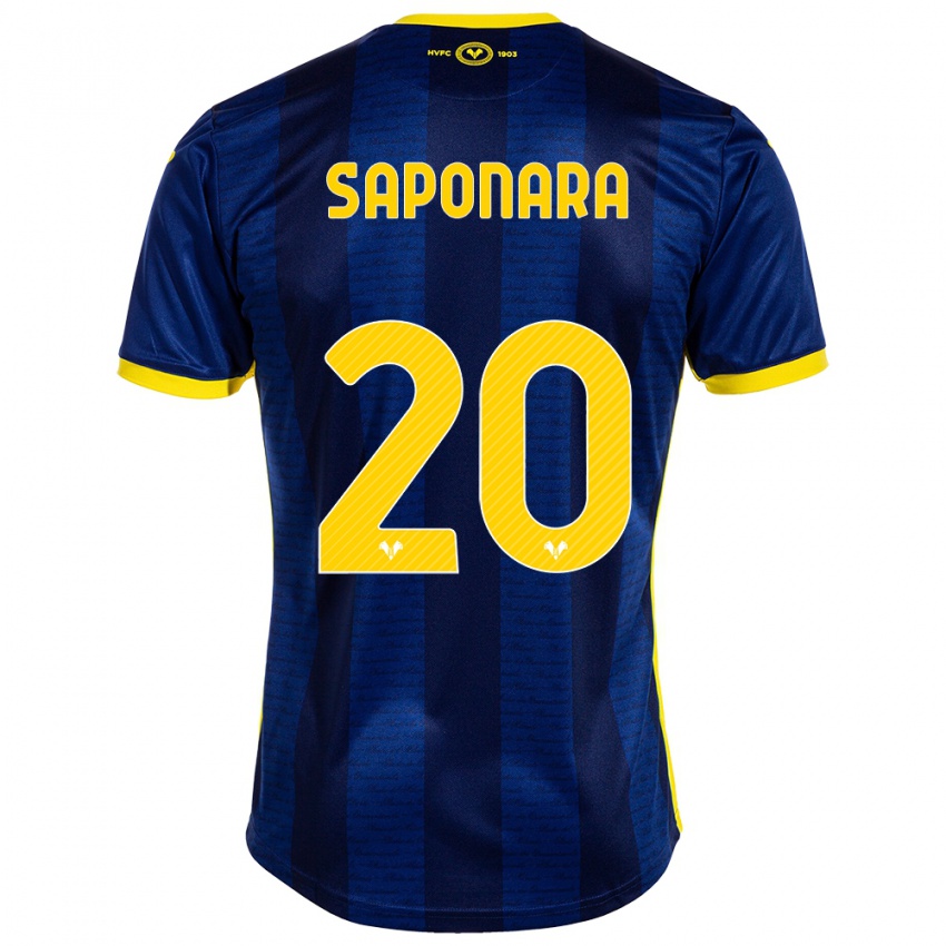 Dame Riccardo Saponara #20 Marinen Hjemmetrøye Drakt Trøye 2023/24 Skjorter T-Skjorte