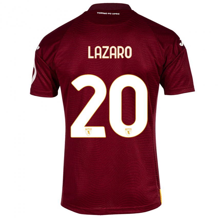 Dame Valentino Lazaro #20 Mørkerød Hjemmetrøye Drakt Trøye 2023/24 Skjorter T-Skjorte