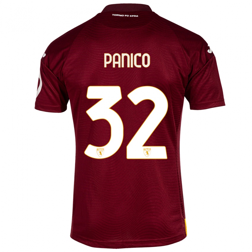 Dame Patrizia Panico #32 Mørkerød Hjemmetrøye Drakt Trøye 2023/24 Skjorter T-Skjorte