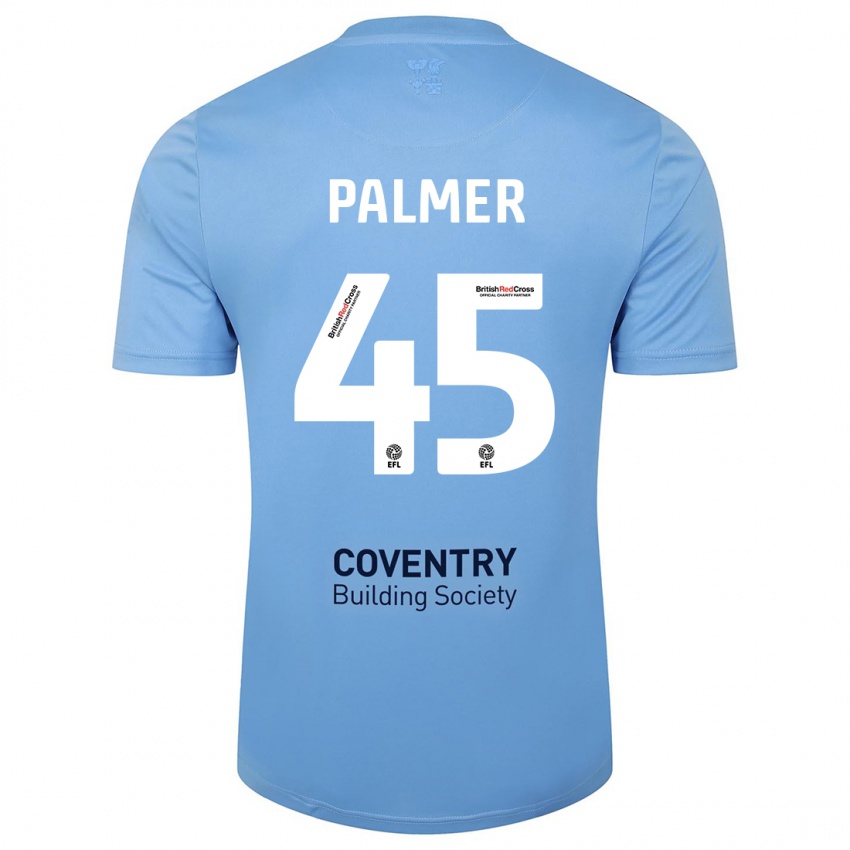 Dame Kasey Palmer #45 Himmelblå Hjemmetrøye Drakt Trøye 2023/24 Skjorter T-Skjorte